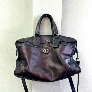 Coach Metallic Leather QB/Bronze Rhyder 32 Bag (Dec 2014) w/Tags